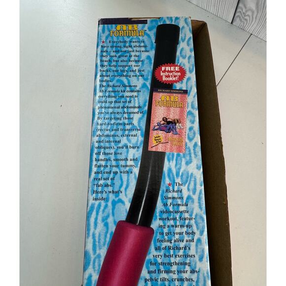 VTG 1997 Richard Simmons Ab Formula Video Workout VHS Booklet and AB Bar - Picture 4 of 6